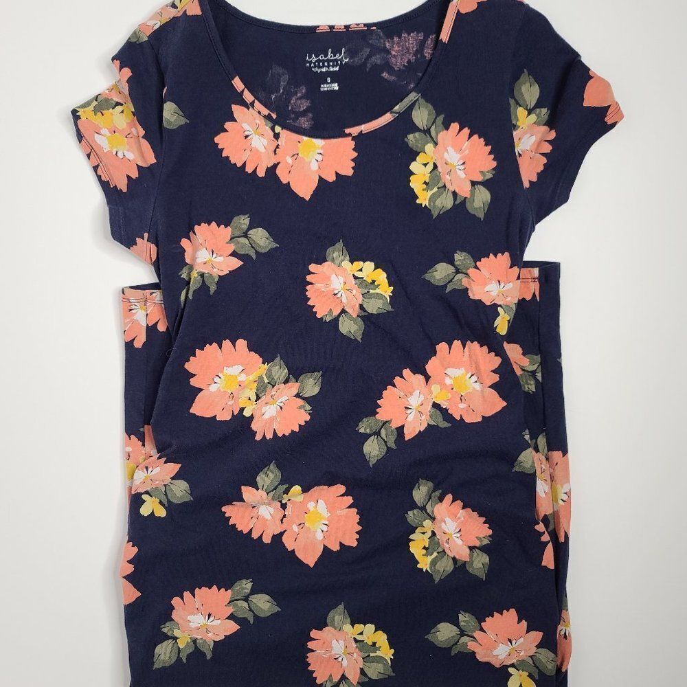 Isabel Maternity Floral Dress Blue [S]